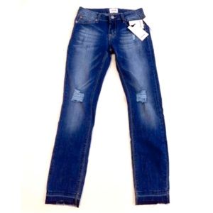 Hudson Kids Girls Skinny Jeans Distrssed Raw Hem